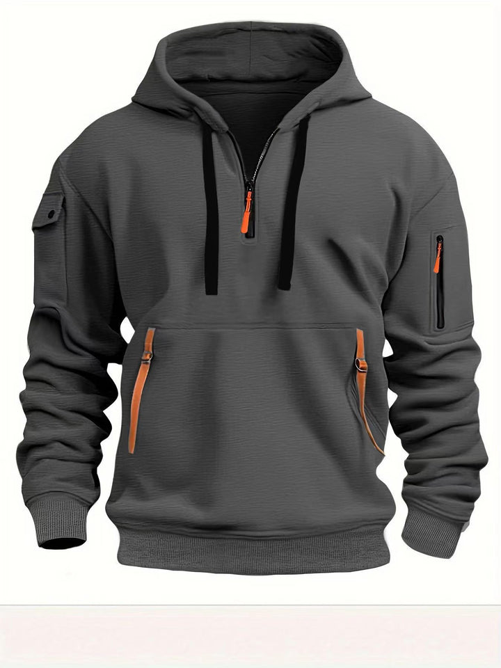 Herrar hoodie med sidofickor med dragkedja Eva Jonsson-Eva Jonsson