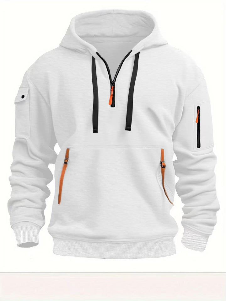 Herrar hoodie med sidofickor med dragkedja Eva Jonsson-Eva Jonsson