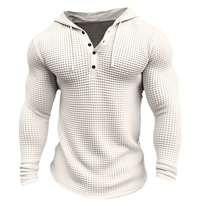 Herrar hoodie med strukturerad design och krage Eva Jonsson-Eva Jonsson
