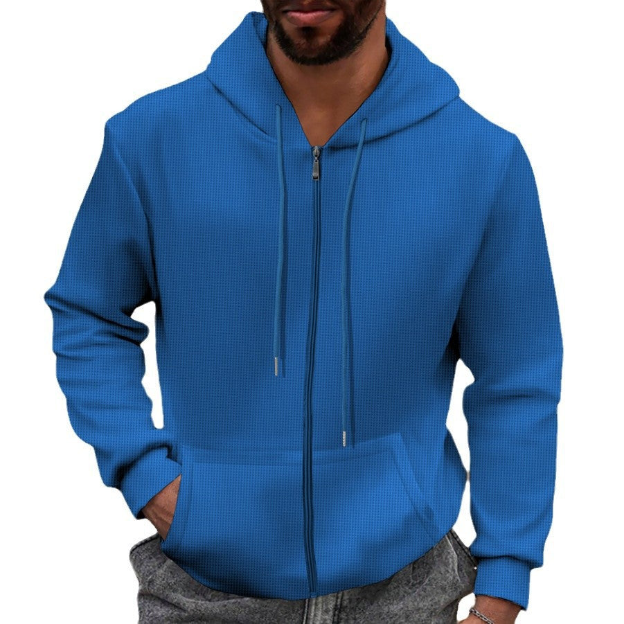 Herrar hoodie med strukturerad yta och praktiska fickor Eva Jonsson-Eva Jonsson