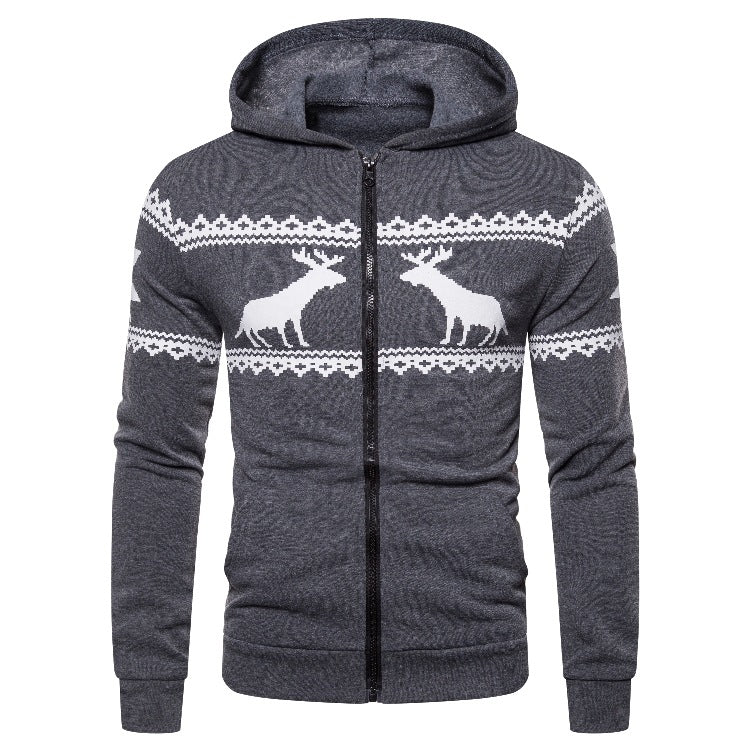 Herrar hoodiejacka med kreativ rendesign och mjukt foder Mirla-Eva Jonsson