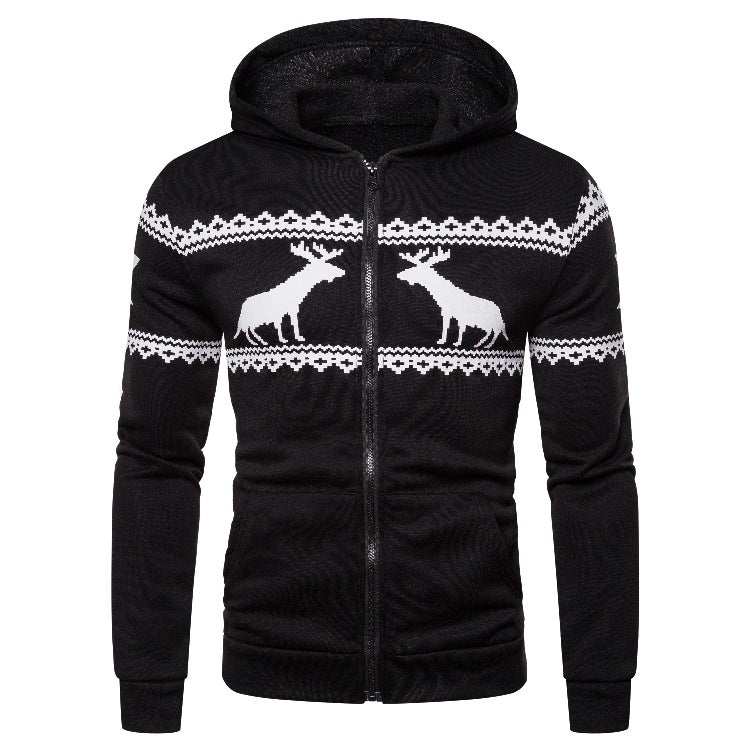Herrar hoodiejacka med kreativ rendesign och mjukt foder Mirla-Eva Jonsson