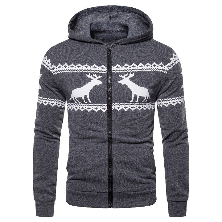 Herrar hoodiejacka med kreativ rendesign och mjukt foder Mirla-Eva Jonsson