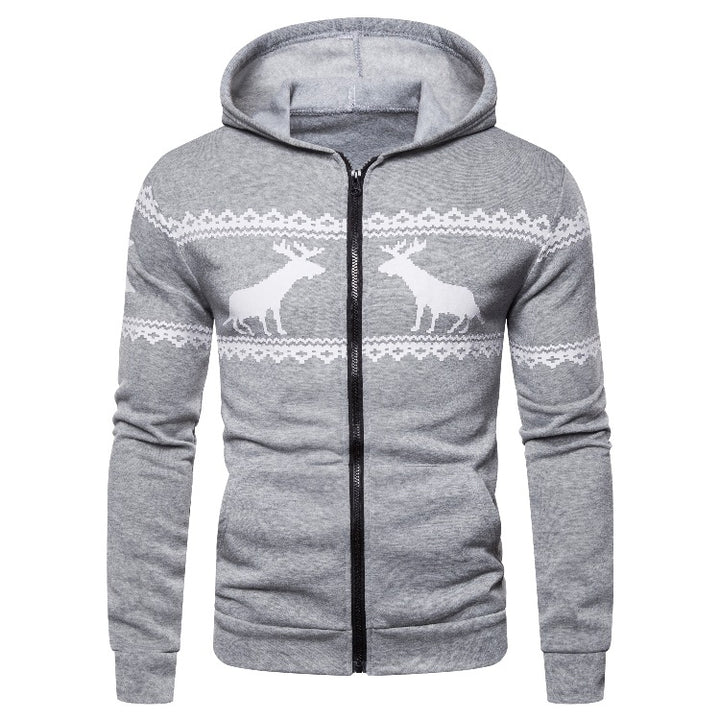 Herrar hoodiejacka med kreativ rendesign och mjukt foder Mirla-Eva Jonsson