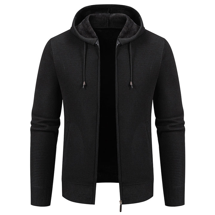 Herrar hoodiejacka med modern strukturdesign och isolerande foderlager Mirla-Eva Jonsson