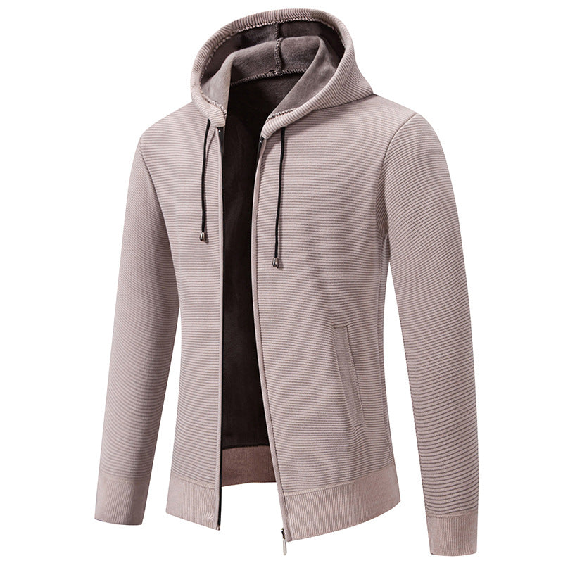 Herrar hoodiejacka med modern strukturdesign och isolerande foderlager Mirla-Eva Jonsson