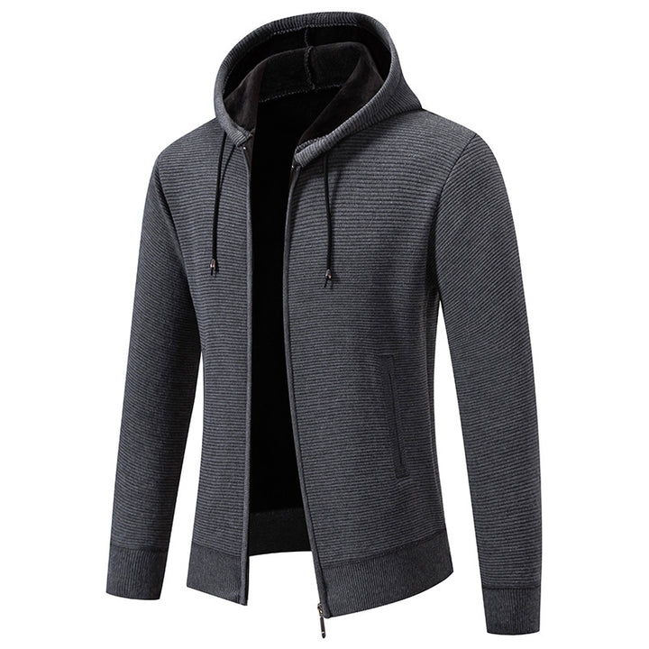 Herrar hoodiejacka med modern strukturdesign och isolerande foderlager Mirla-Eva Jonsson