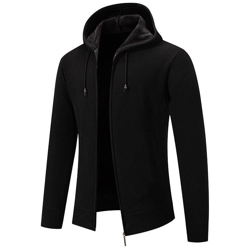 Herrar hoodiejacka med modern strukturdesign och isolerande foderlager Mirla-Eva Jonsson