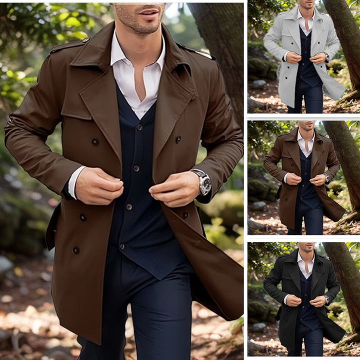 Herrar klassisk trenchcoat i tidlös design med knappbara fickor Mirla-Eva Jonsson