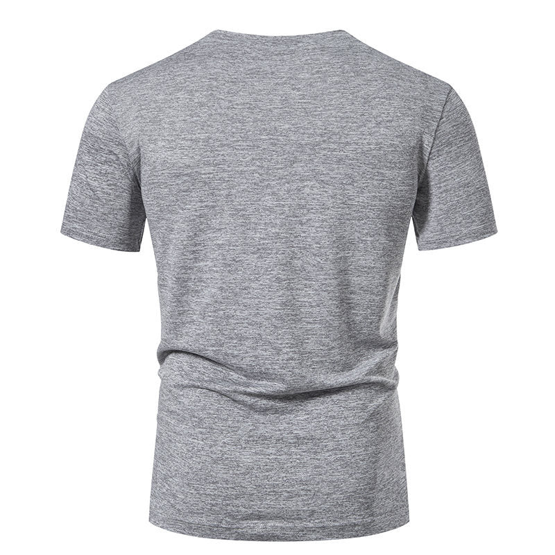 Herrar kortärmad Henley T-shirt med modernt knappdesign och andningsbar bomullskvalitet Mirla-Eva Jonsson