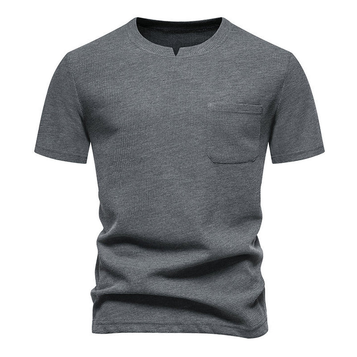 Herrar kortärmad T-shirt med modern strukturmönster Mirla-Eva Jonsson