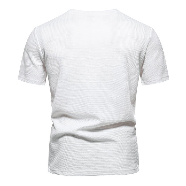 Herrar kortärmad T-shirt med modern strukturmönster Mirla-Eva Jonsson