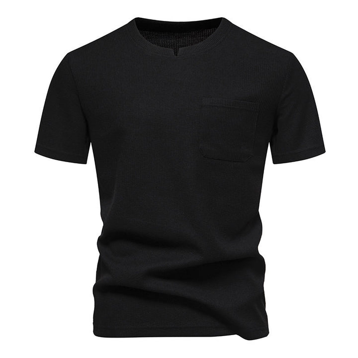 Herrar kortärmad T-shirt med modern strukturmönster Mirla-Eva Jonsson