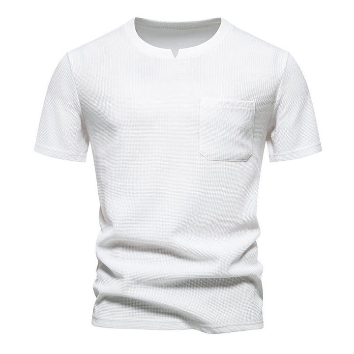 Herrar kortärmad T-shirt med modern strukturmönster Mirla-Eva Jonsson