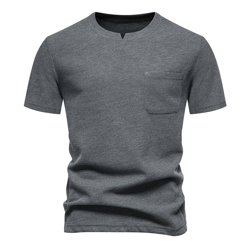Herrar kortärmad T-shirt med modern strukturmönster Mirla-Eva Jonsson