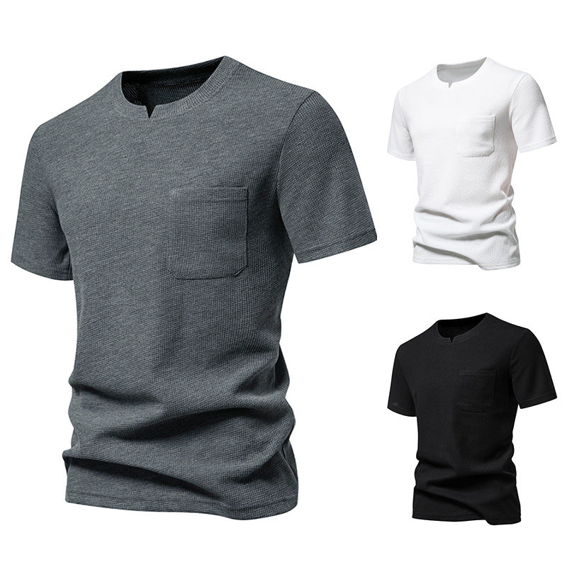 Herrar kortärmad T-shirt med modern strukturmönster Mirla-Eva Jonsson