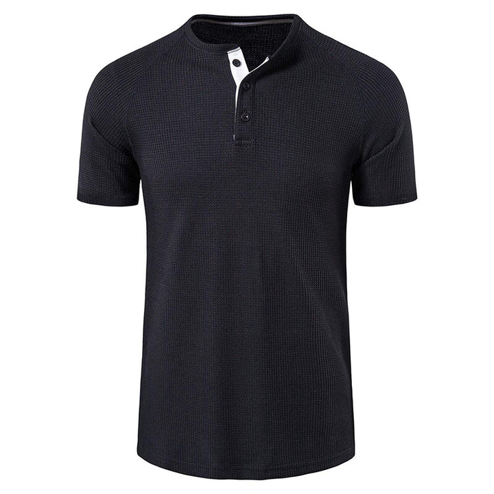 Herrar kortärmad polo-shirt med strukturerad tyg Mirla-Eva Jonsson