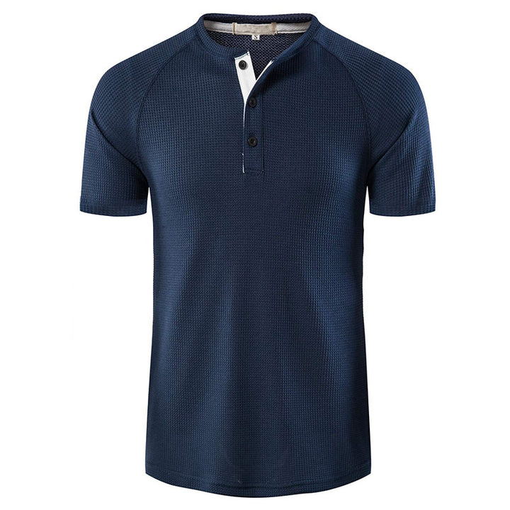 Herrar kortärmad polo-shirt med strukturerad tyg Mirla-Eva Jonsson