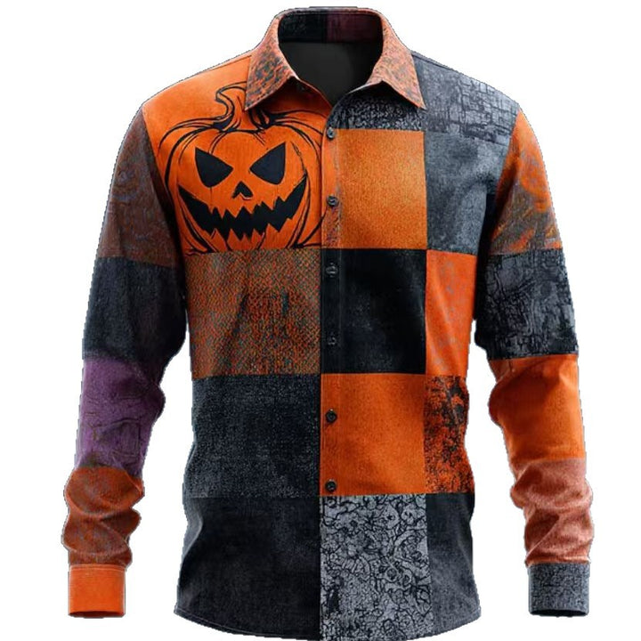 Herrar kortärmad skjorta med unik Halloween-motiv Mirla-Eva Jonsson