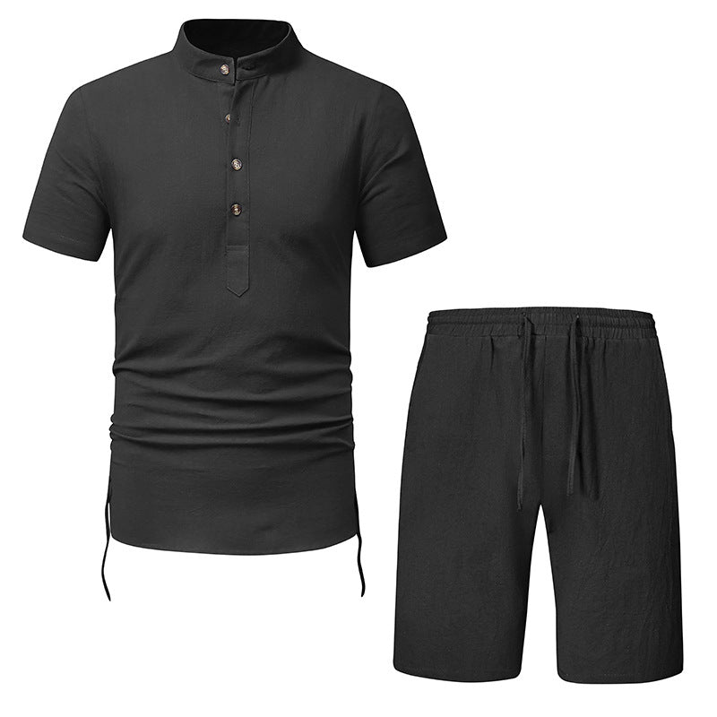 Herrar kortärmad skjorta och shorts set Eva Jonsson-Eva Jonsson