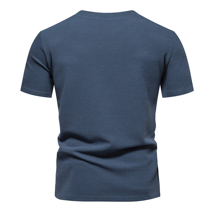 Herrar kortärmad t-shirt med modern v-ringning och andningsbar struktur Eva Jonsson-Eva Jonsson