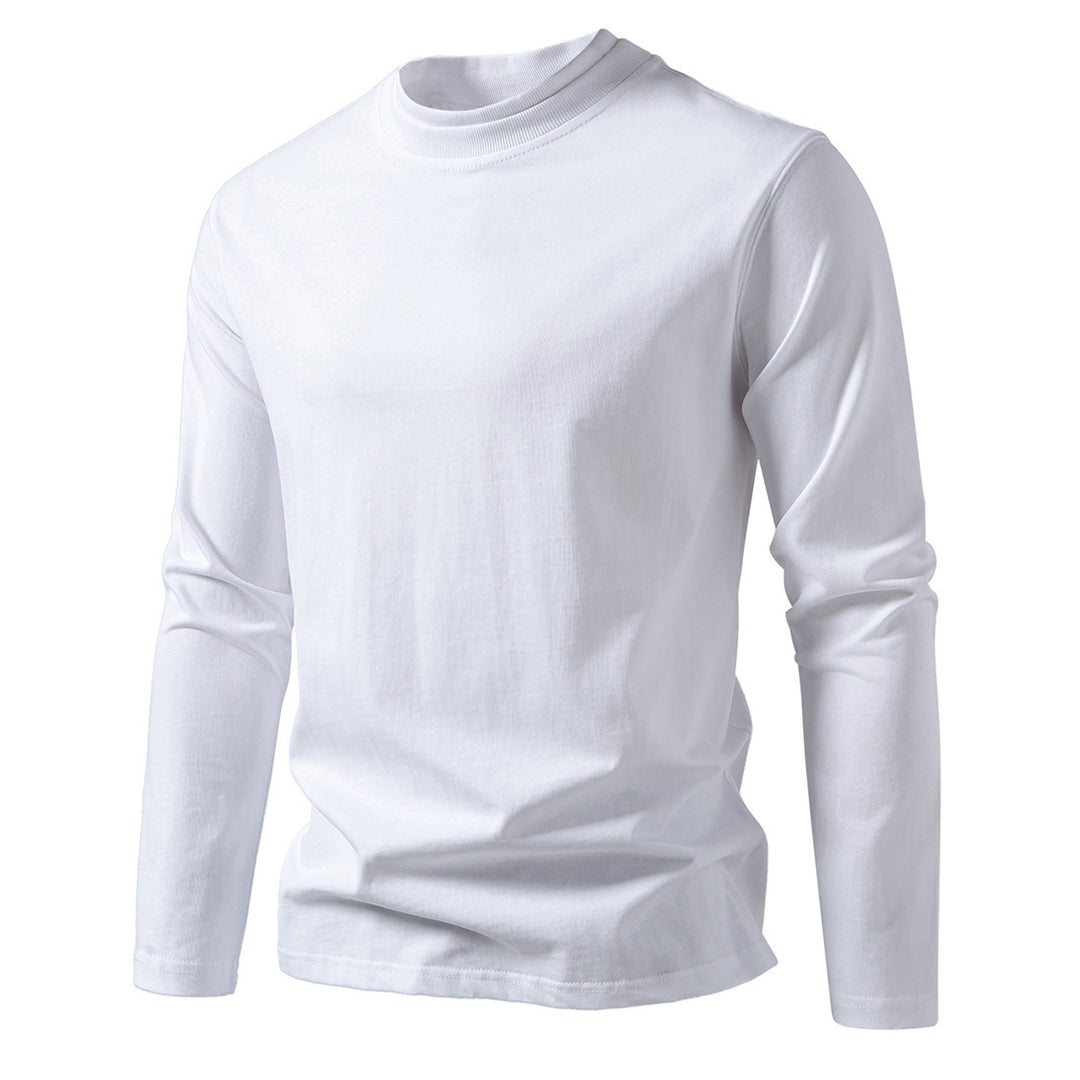 Herrar långärmad T-shirt i ett bekvämt bomullsblandning med rund halsringning Eva Jonsson-Eva Jonsson