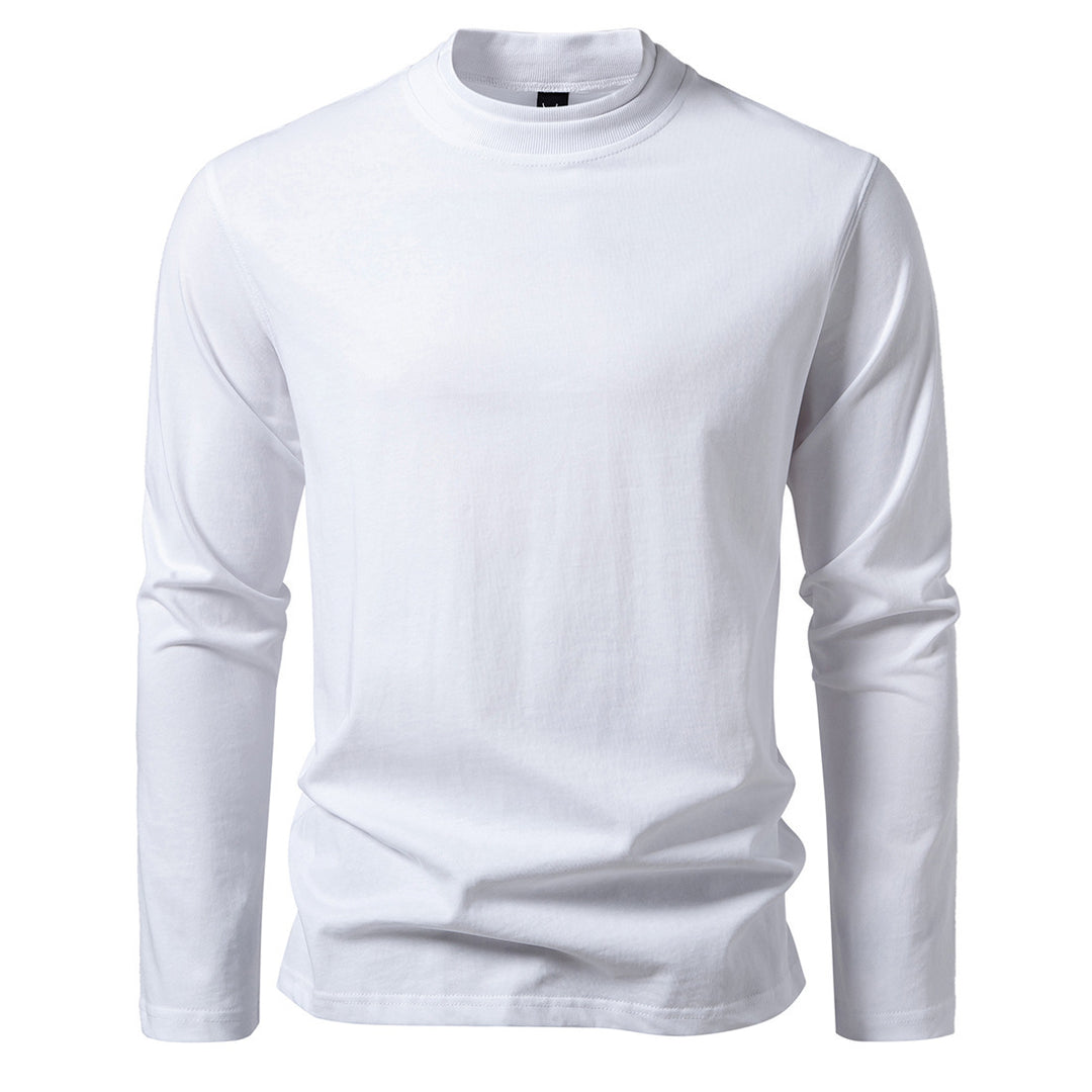Herrar långärmad T-shirt i ett bekvämt bomullsblandning med rund halsringning Eva Jonsson-Eva Jonsson