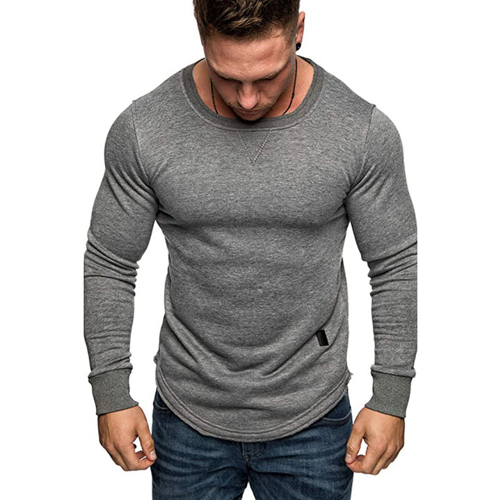 Herrar långärmad T-shirt med strukturerad design och sportig passform Eva Jonsson-Eva Jonsson