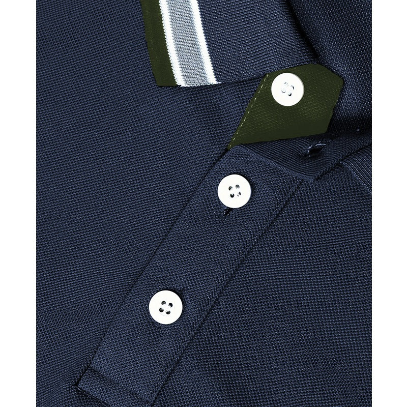 Herrar långärmad polo med modern krage och attraktiva detaljer Mirla-Eva Jonsson