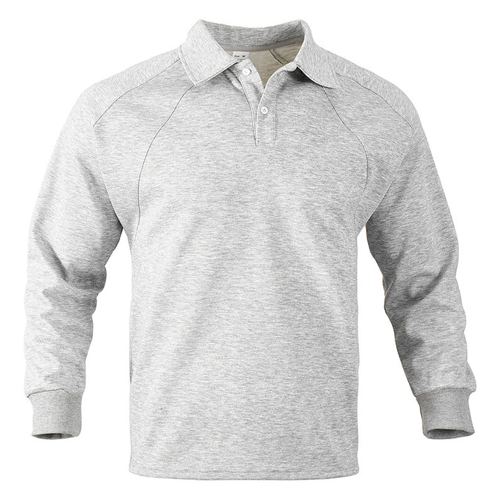 Herrar långärmad polo-shirt i mjuk bomull med sportiga accenter Eva Jonsson-Eva Jonsson