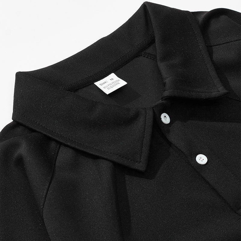 Herrar långärmad polo-shirt i mjuk bomull med sportiga accenter Mirla-Eva Jonsson