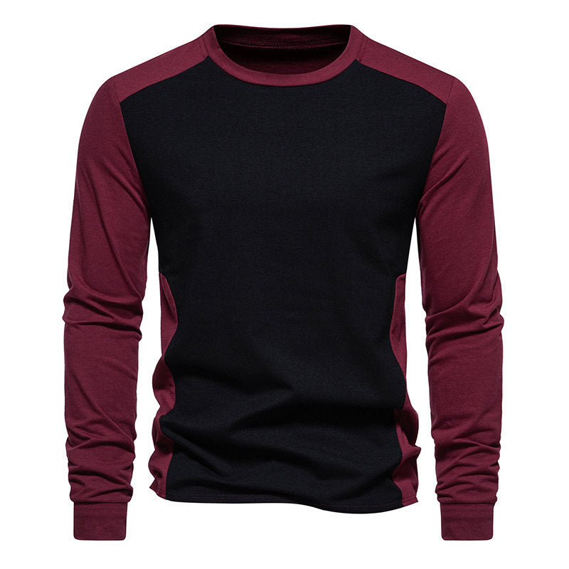 Herrar långärmad t-shirt med kontrasterande ärmar och bekväm passform Mirla-Eva Jonsson