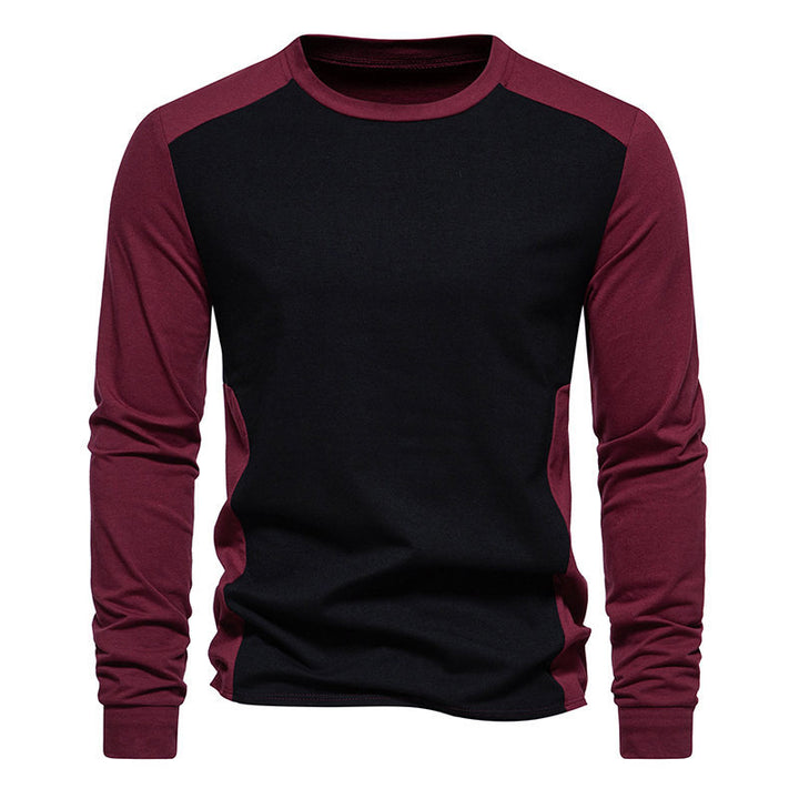 Herrar långärmad t-shirt med kontrasterande ärmar och bekväm passform Mirla-Eva Jonsson