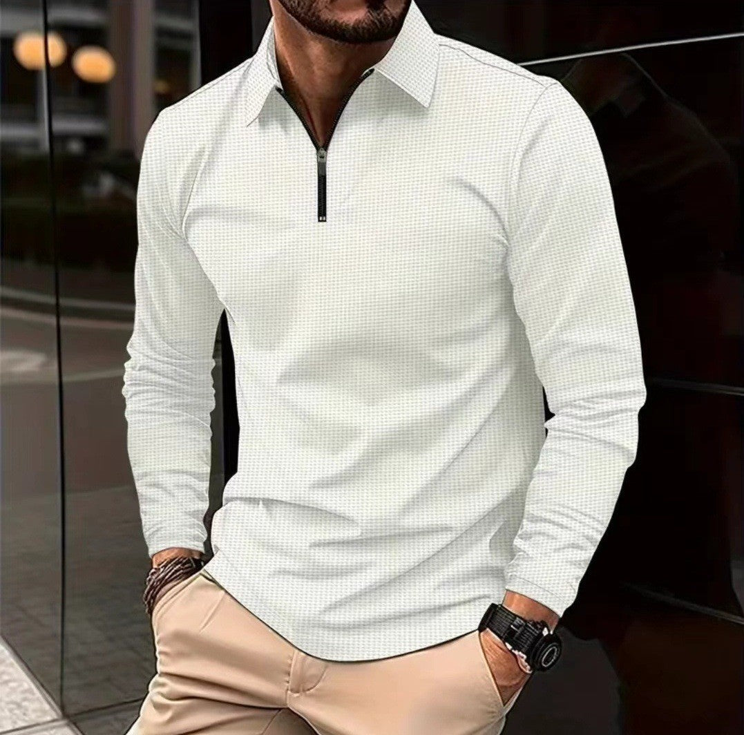 Herrar långärmad tröja med modern ståkrage och stilfull dragkedja Mirla-Eva Jonsson