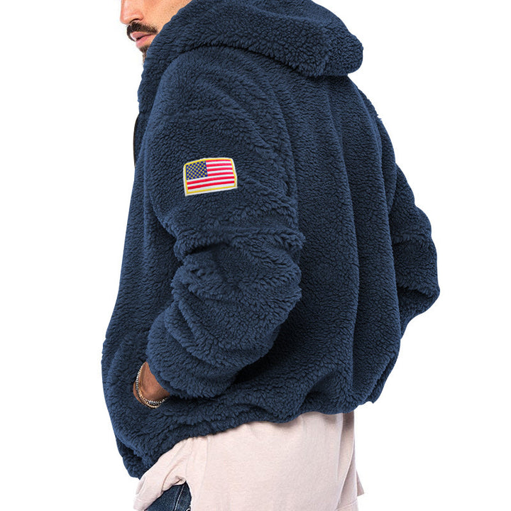 Herrar mjuk fleece-hoodie med huva och dragkedja Eva Jonsson-Eva Jonsson