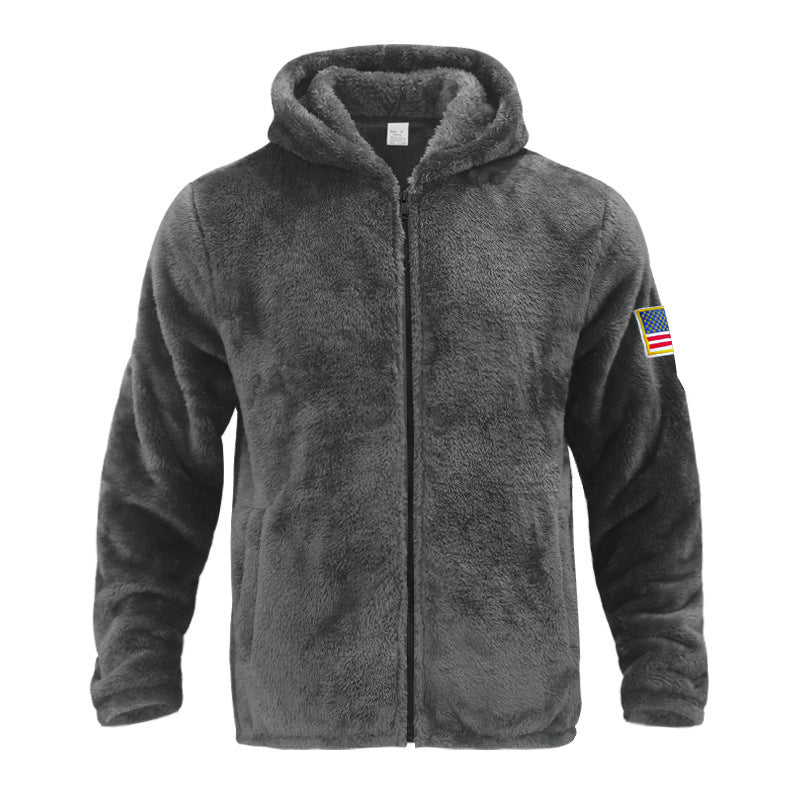 Herrar mjuk fleece-hoodie med huva och dragkedja Eva Jonsson-Eva Jonsson