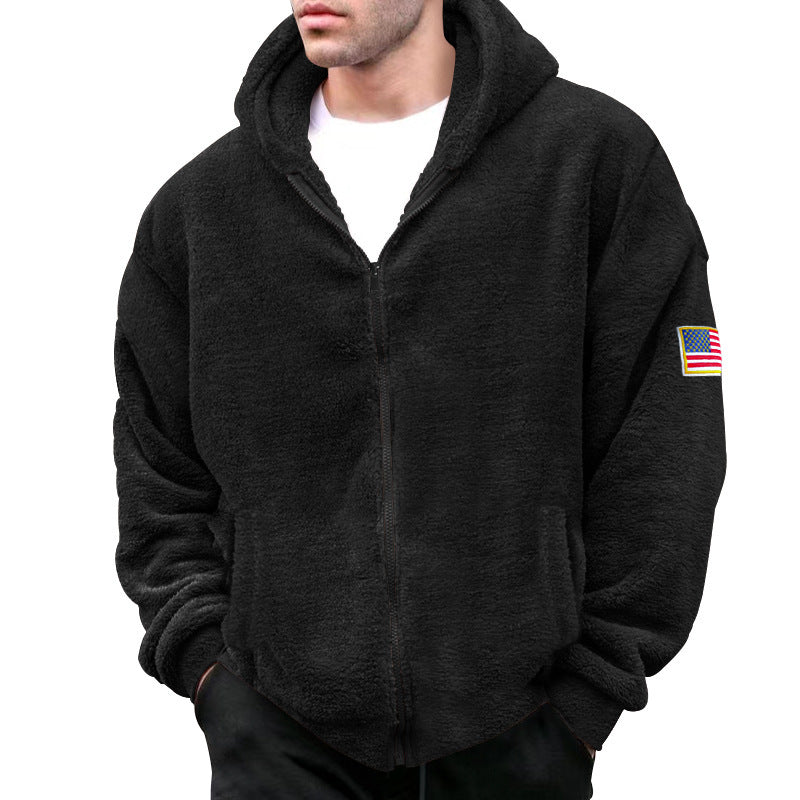 Herrar mjuk fleece-hoodie med huva och dragkedja Eva Jonsson-Eva Jonsson