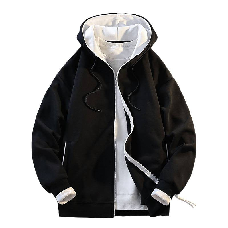 Herrar mode hoodie-jacka med kontrasterande detaljer Mirla-Eva Jonsson