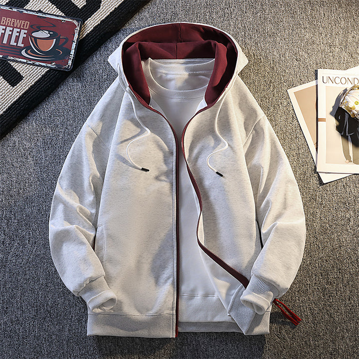 Herrar mode hoodie-jacka med kontrasterande detaljer Mirla-Eva Jonsson