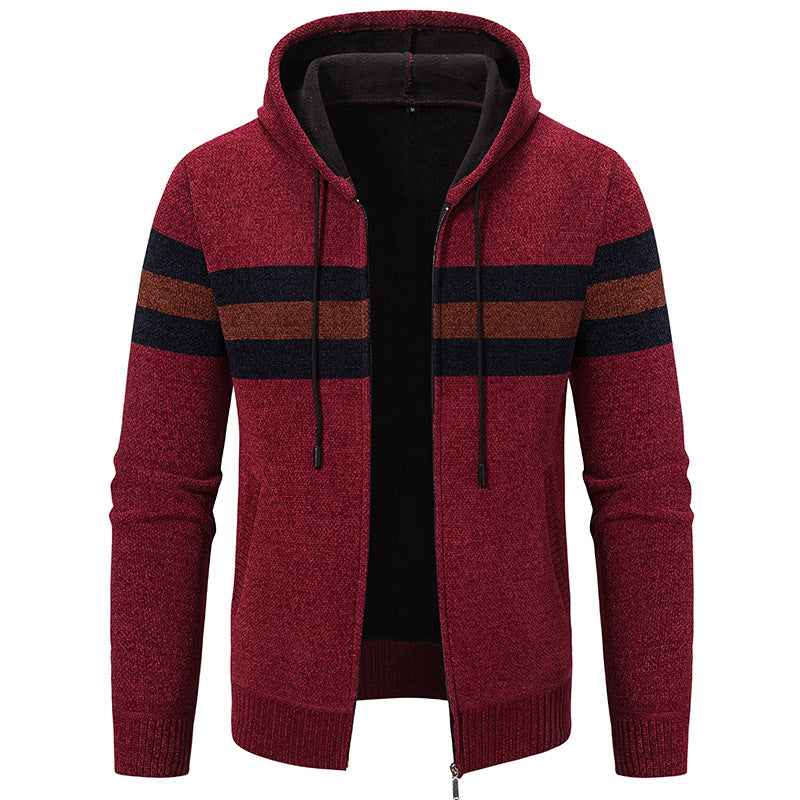 Herrar mode hoodie jacka med strukturerad design och elegant inre krage Mirla-Eva Jonsson