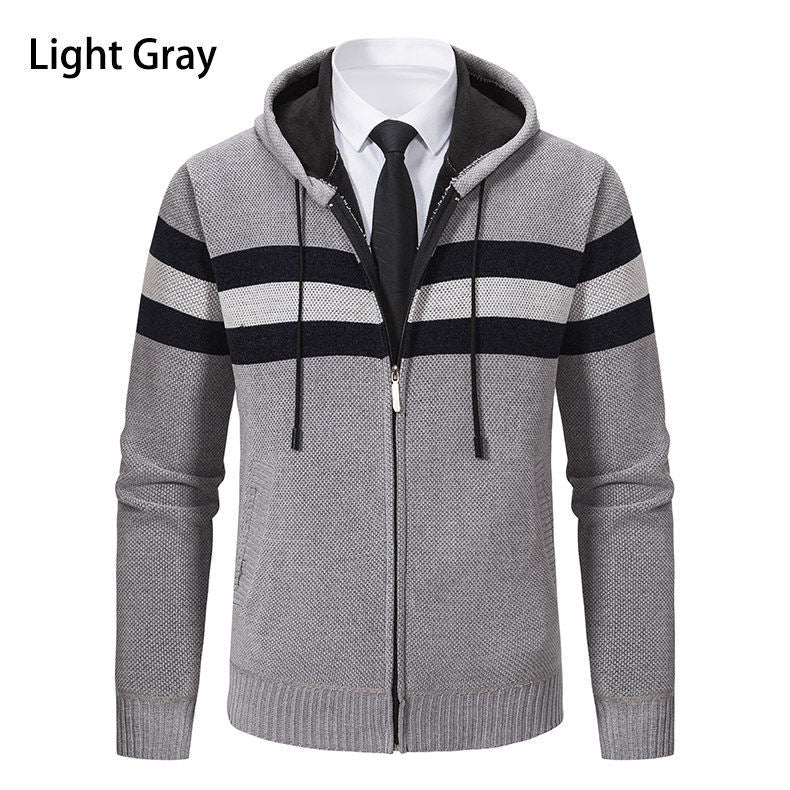 Herrar mode hoodie jacka med strukturerad design och elegant inre krage Mirla-Eva Jonsson