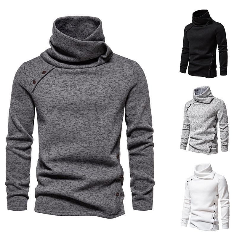 Herrar mode hoodie med asymmetrisk design och knappdetaljer Mirla-Eva Jonsson