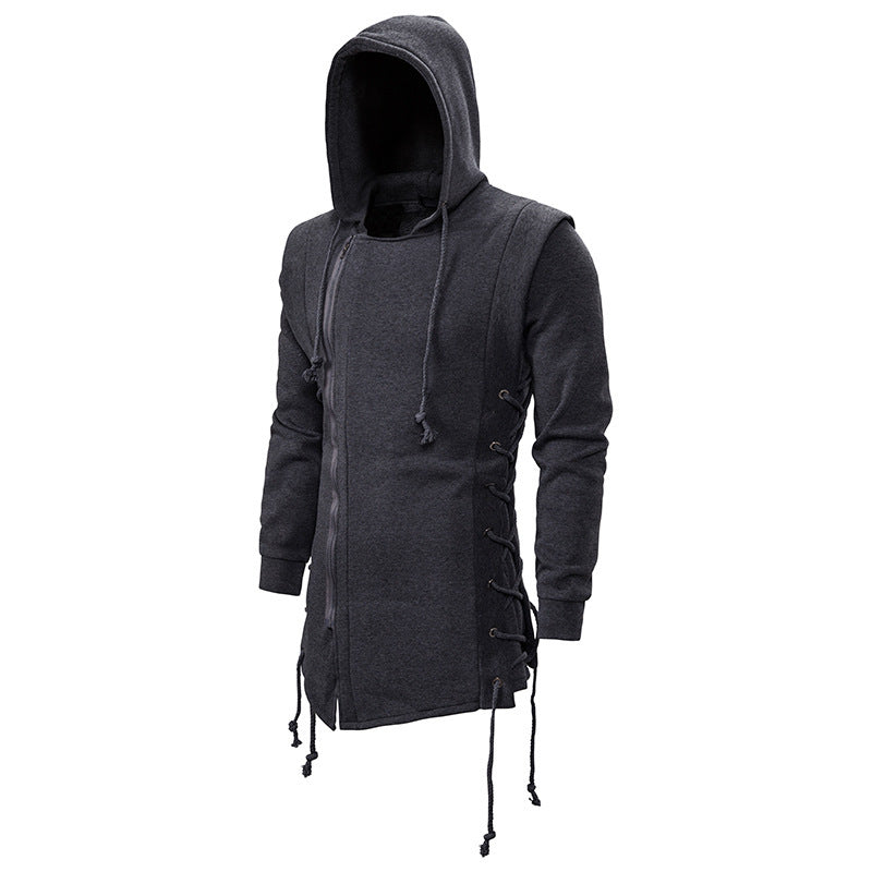 Herrar mode hoodie med asymmetrisk dragkedja och avslappnad passform Mirla-Eva Jonsson