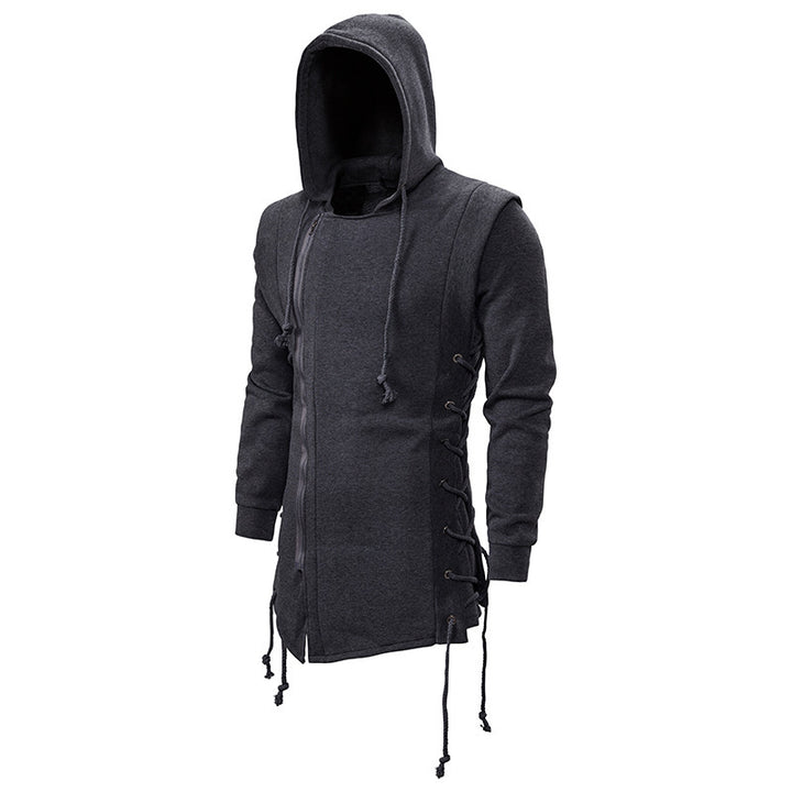 Herrar mode hoodie med asymmetrisk dragkedja och avslappnad passform Mirla-Eva Jonsson
