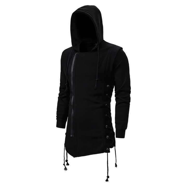 Herrar mode hoodie med asymmetrisk dragkedja och avslappnad passform Mirla-Eva Jonsson