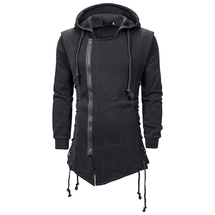 Herrar mode hoodie med asymmetrisk dragkedja och avslappnad passform Mirla-Eva Jonsson