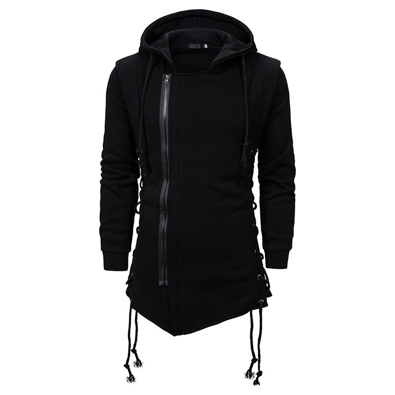 Herrar mode hoodie med asymmetrisk dragkedja och avslappnad passform Mirla-Eva Jonsson