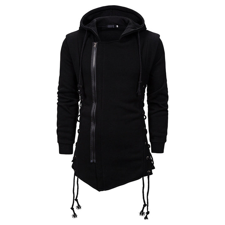 Herrar mode hoodie med asymmetrisk dragkedja och avslappnad passform Mirla-Eva Jonsson