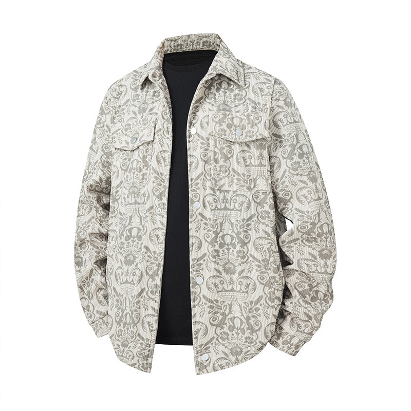 Herrar mode overshirt med komplext mönster Mirla-Eva Jonsson