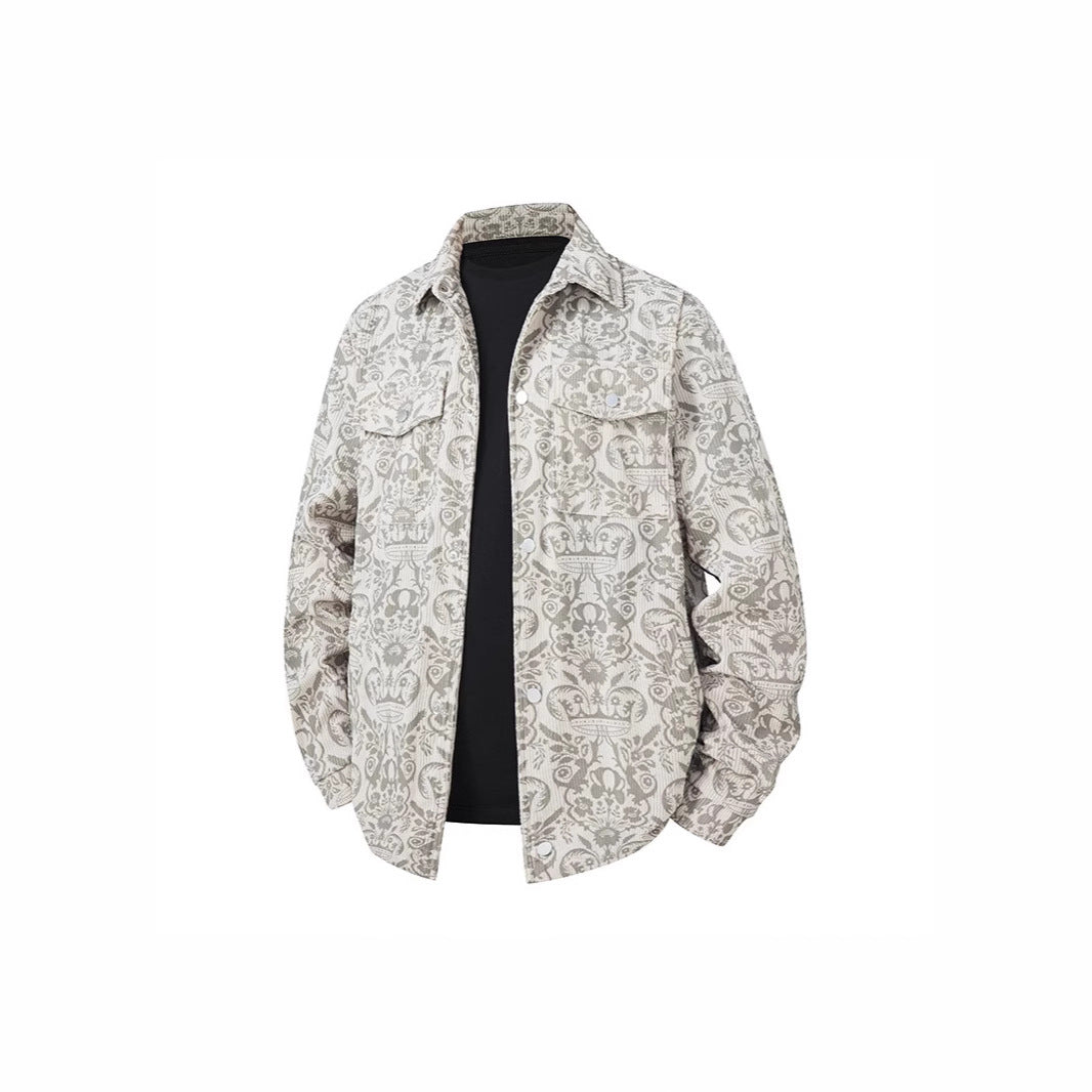 Herrar mode overshirt med komplext mönster Mirla-Eva Jonsson